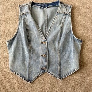 Amazon Denim Vest Top - Light Blue